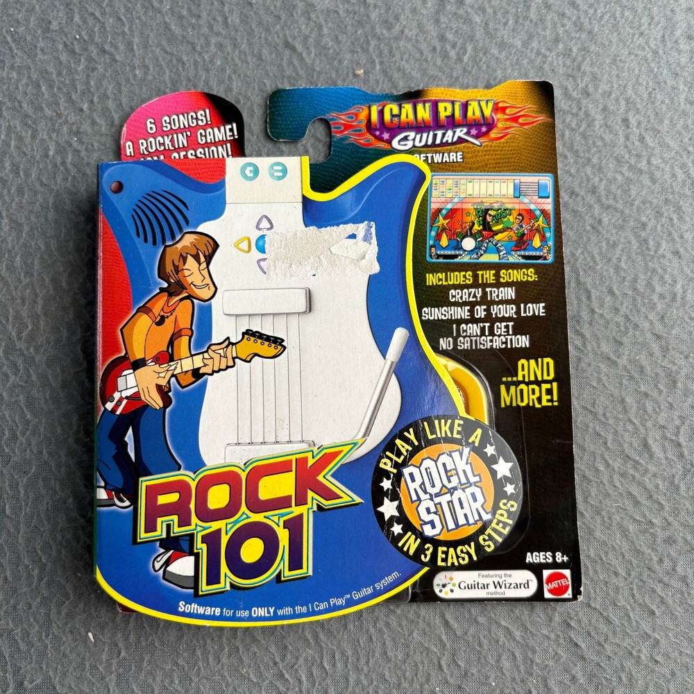 Mattel I Can Play Guitar Rock 101 Software Cartridge K9906 Fisher-Price 2007